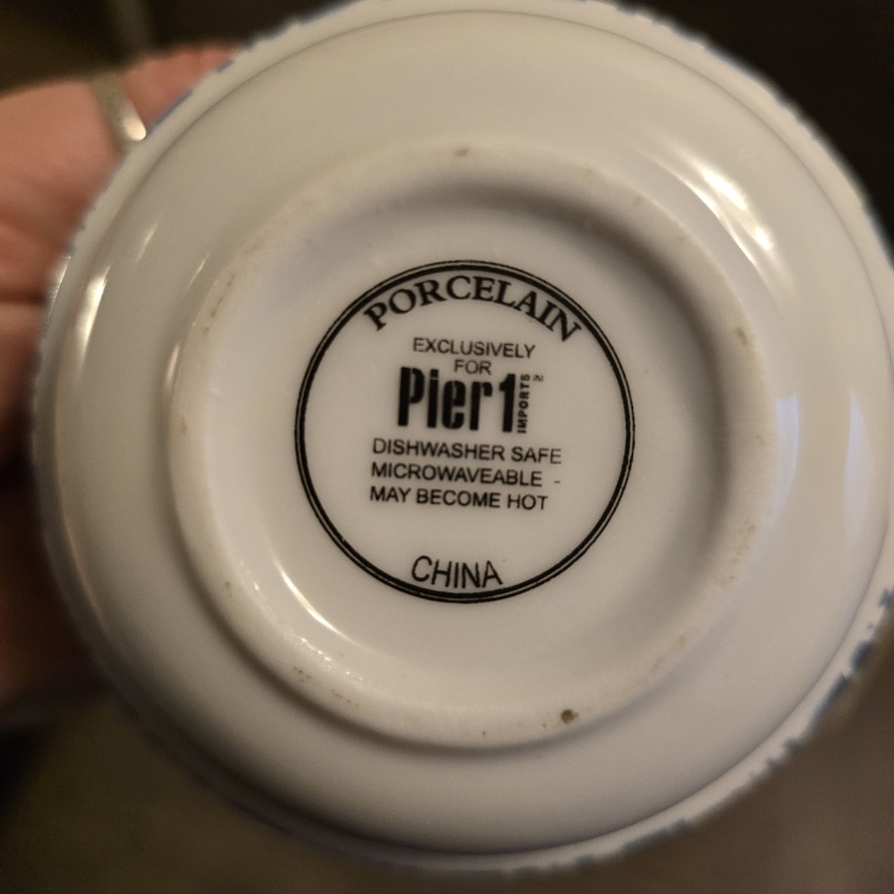 Floral Pier 1 Porcelain Tea Cups - Picture 4 of 6